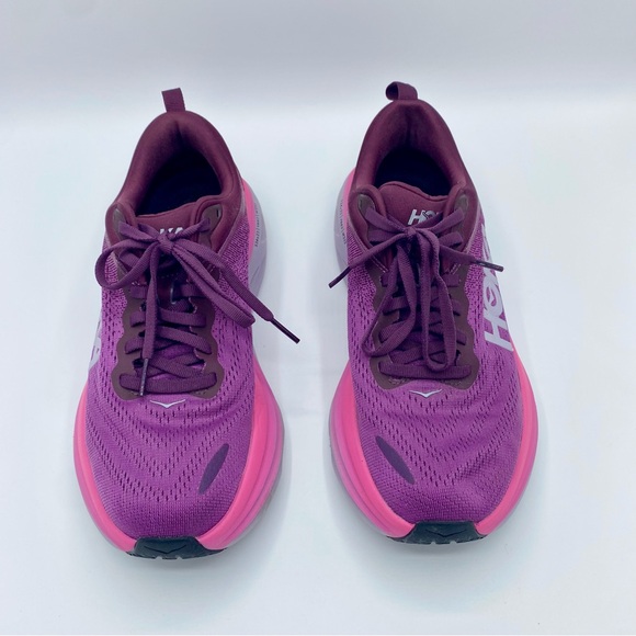 HOKA Beautyberry Grape Wine Bondi 8 Running Shoe Sneaker Size 8 - Picture 4 of 12
